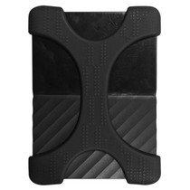 X Type 2.5 inch Portable Hard Drive Silicone Case for 2TB-4TB WD & SEAGATE & Toshiba Portable Hard Drive, without Hole (Black)