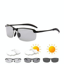 Photochromic Sunglasses Day and Night Vision Driving Eyewear(Black)