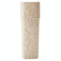 Portable Flower Carved Toothbrush Holder Outdoor Toothrush Cap Case Toothpaste Storage Box Wash Cup(Beige)