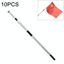 10 PCS 3M 2 Knots Multi-function Telescopic Stainless Steel Teaching Stick Guide Flagpole Signal Flag