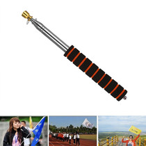 2.5M 11 Knots Multi-function Telescopic Stainless Steel Sponge Golden Head Teaching Stick Guide Flagpole Signal Flag
