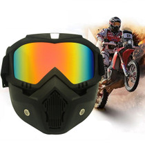Motorcycle Off-road Helmet Mask Detachable Windproof Goggles Glasses(Red)