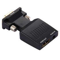 HD 1080P VGA to HDMI + Audio Video Output Converter Adapter for HDTV Monitor Projector(Black)