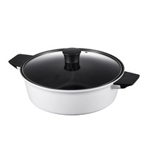 Original Xiaomi Zhiwu Soup Pot Household 4L Non-stick Food Stockpot Aluminum Alloy Electric Hot Pot(White)