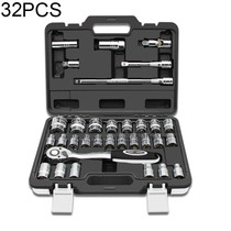 32 PCS  Ratchet Wrench Set Car Repair Combination Hardware Toolbox