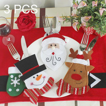 3 in 1 Christmas Decoration Cartoon Style Cutlery Holders