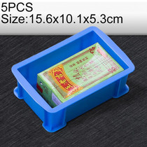 5 PCS Thick Multi-function Material Box Brand New Flat Plastic Parts Box Tool Box, Size: 15.6cm x 10.1cm x 5.3cm(Blue)