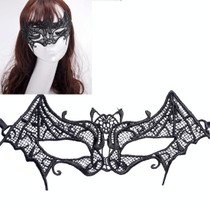 Halloween Masquerade Party Dance  Sexy Lady Lace Bat Mask(Black)