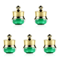 5 PCS Acrylic Travel Containers with Hard Sealed Lids Suitable for Face Hand Body Cream, 5ml(Green)