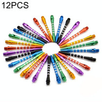 12 PCS Throwing Toy 53mm Shafts Aluminium 2BA Dart Shaft, Random Color Delivery