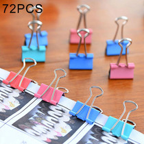 72 PCS / 3 Box Long Tail Ticket Clip Iron Clip File Clip, Random Color Delivery