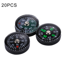 20 PCS 20mm Outdoor Sports Camping Hiking Pointer Guider Plastic Compass Hiker Navigation, Random Color Delivery