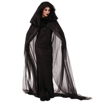 Halloween Costume Night Wandering Soul Ghost Dress Witch Dress Nightclub Rave Party Service, Size:XXL, Bust: 90-110cm, Clothes Long: 152cm, Cloak Length:230cm