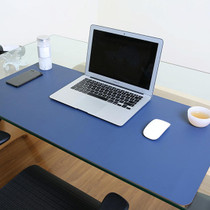 Multifunction Business PU Leather Mouse Pad Keyboard Pad Table Mat Computer Desk Mat, Size: 60 x 30cm(Sapphire Blue)