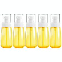 5 PCS Travel Plastic Bottles Leak Proof Portable Travel Accessories Small Bottles Containers, 60ml(Yellow)