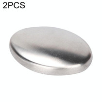 2 PCS Portable Cleaning Stainless Steel Oval Hand Soap Eliminating Odour Remover, Random Style Delivery