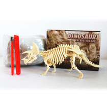 Assembled Triceratops Skeleton Archaeological Excavation Toys Simulation Fossil Model Manual Toys