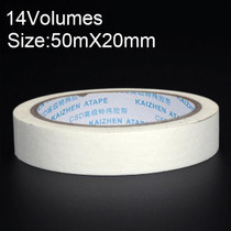 14 Volumes High Adhesion Decoration Spraying Masking office Writing Beautiful Paper Tape, Size: 50m x 20mm