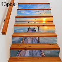 13 PCS DIY Creative Silent Sea Stairs Sticker Home Decoration, Size: 18*100cm