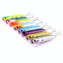 HENGJIA Artificial Fishing Lures Popper Bionic Fishing Bait with Hooks, Length: 9.5 cm, Random Color Delivery