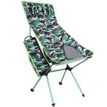 Outdoor Portable Camouflage Folding Camping Chair Light Fishing Beach Chair Aviation Aluminum Alloy Backrest Recliner