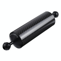 PULUZ 10.82 inch 27.5cm Length 60mm Diameter Dual Balls Carbon Fiber Floating Arm, Ball Diameter: 25mm, Buoyancy: 350g