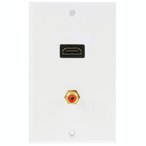 HDMI Female + RCA Female Plug Wall Plate Panel