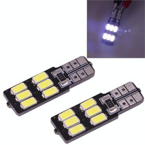 2 PCS T10 2.5W 100LM White Light 6 LED 5730 SMD CANBUS Car Signal Light Bulb