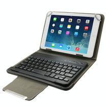 Universal Leather Tablet Case with Separable Bluetooth Keyboard and Holder for 10.1 inch Tablet PC(Black)