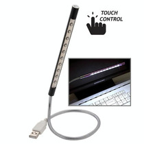 Portable Touch Switch  USB LED Light, 10-LED, 1W, White Light(Black)