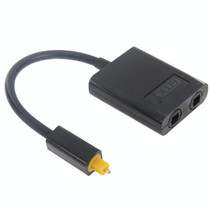 EMK Digital Toslink Optical Fiber Audio Splitter 1 to 2 Cable Adapter for DVD Player(Black)