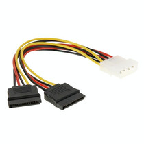 2 x 15 Pin to 4 Pin Serial SATA Power Adapter Cable, Core Material: Copper, Length: 18cm