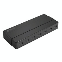 Orico H7928-U2-V1 Desktop 7 Ports USB 2.0 HUB with Power Adapter(Black)