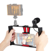 PULUZ 2 in 1 Live Broadcast Smartphone Video Rig + Microphone Kits for iPhone, Galaxy, Huawei, Xiaomi, HTC, LG, Google, and Other Smartphones(Red)