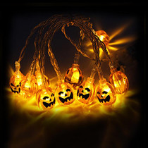 Colorful 1.5m 10LEDs Halloween LED Cartoon Atmosphere Decorative Light String(Conventional Pumpkin)