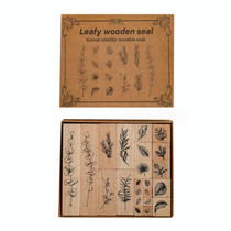 Handbook Seal Holly Wood Rubber Stamp Set(Greenness and Vitality)