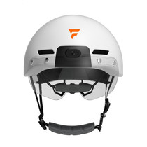 Foxwear V6 Pro 4K HD Anti-Shake Video Recorder Cycling Smart Helmet, Size: 54-61cm(White)