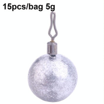 HENGJIA 15pcs/bag 5g Fishing Lead Pendant Sea Fishing Lua Spherical Spinning Biting Lead Fishing Gear