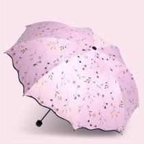 Folding Simple Dual-Purpose Sun Umbrella(Pink)