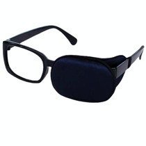 Children Silk Blackout Monocular Strabismus Training Corrective Eye Mask, Color: Navy Blue