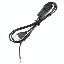 1m USB DC Cable with Switch(Black)