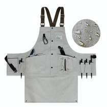 Canvas Electric Craftsmen Multi Pocket Tool Apron(Gray)