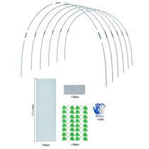 Garden Arch Greenhouse Hoops Rustproof Steel Tunnel Hoop Frame Plant Support, Speci: M 4 Rods 6 Arches