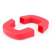2pairs Silicone Anti Scalding Pot Handle, Style: Red Small