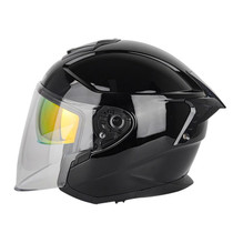 SOMAN Motorcycle Electric Bicycle Dual Lens Riding Helmet, Size: XXL(Bright Back)