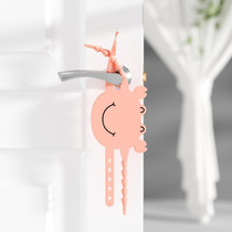 Silica Gel Door Closing Buffer Silent Lock Cover Door Clip Pad(Pink Crab)