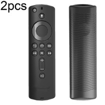 Y1 2pcs For Amazon Fire TV Stick 4K 2nd Gen Remote Control Anti-Fall Silicone Protective Case(Black)