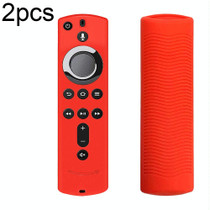Y1 2pcs For Amazon Fire TV Stick 4K 2nd Gen Remote Control Anti-Fall Silicone Protective Case(Red)