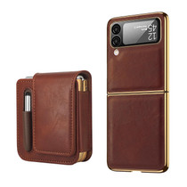 For Samsung Galaxy Z Flip4 Retro Thinking Series PC Shockproof Phone Case(Brown)