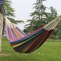 Outdoor Double Thickened Canvas Hammock Indoor Swing, Size:200x100cm(Colorful)